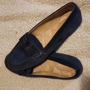 Land's End Suede Navy Loafers